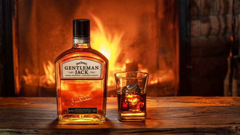 A bottle of Gentleman Jack Tennessee whiskey.