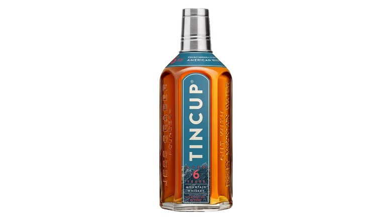 A bottle of Tincup whiskey from Colorado.