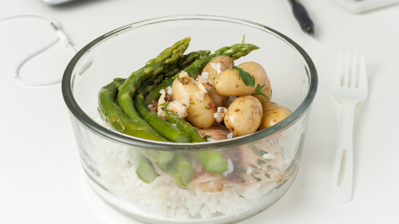 leftover asparagus and potatoes