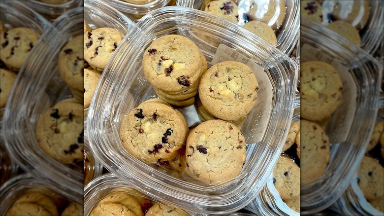 A box of White Chocolate and Dried Cranberries Cookie