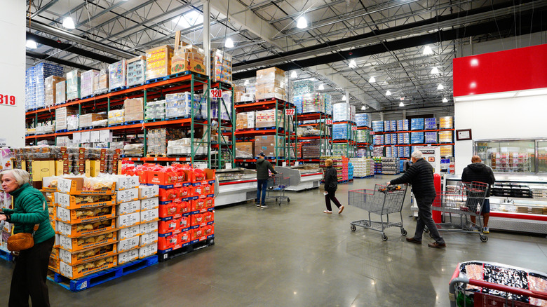Shoppers inside a Costco