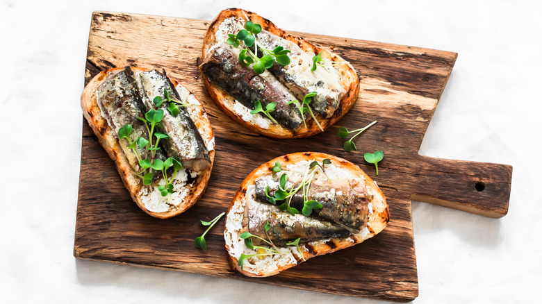 canned sardines on toast