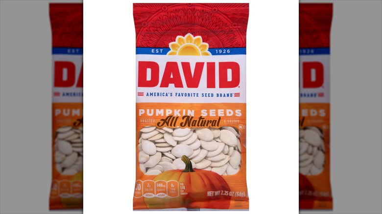 A package of David Pumpkin Seeds.