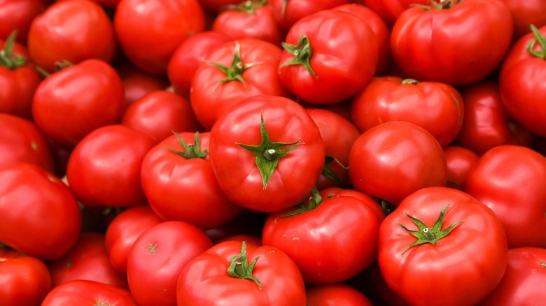 stack of tomatoes
