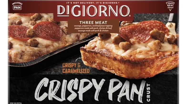DiGiorno Crispy Pan Crust package for three meat toppings