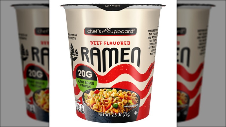 Chef's Cupboard Beef Flavored Ramen from Aldi.