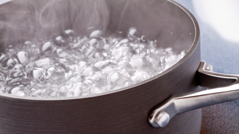 Pot of boiling water