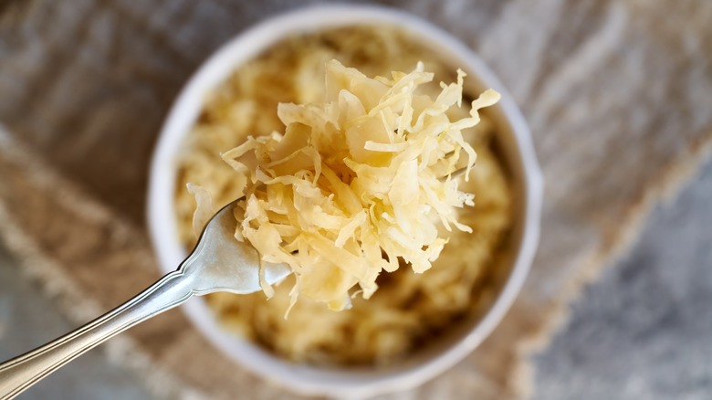 Saurkraut on fork