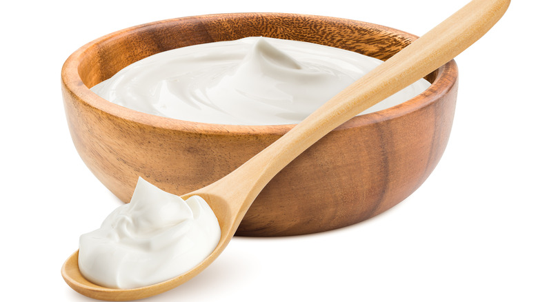 Bowl of sour cream