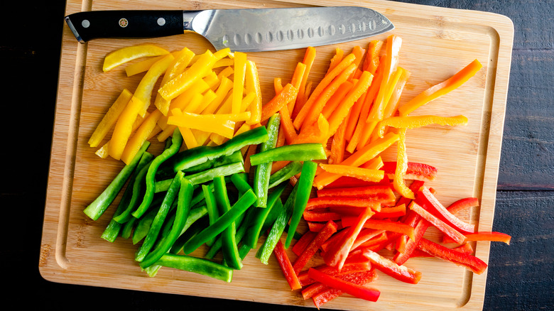sliced bell peppers