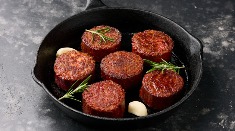 Plant-based vegan steak with herbs