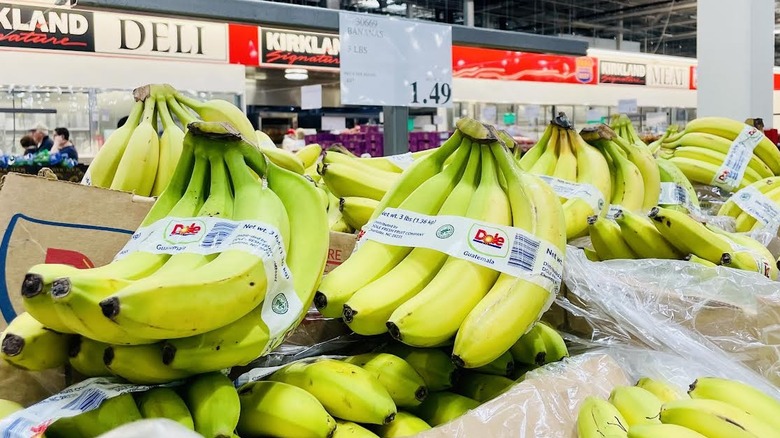 Dole bananas on display in Costco