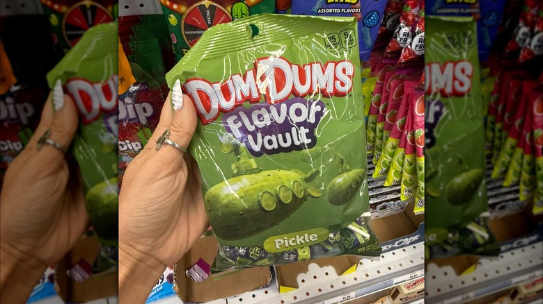 Dum-Dums Flavor Vault Pickle Lollipops