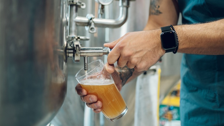 beer being filled