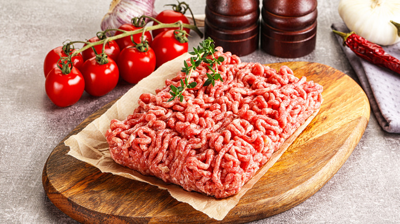 Raw ground beef