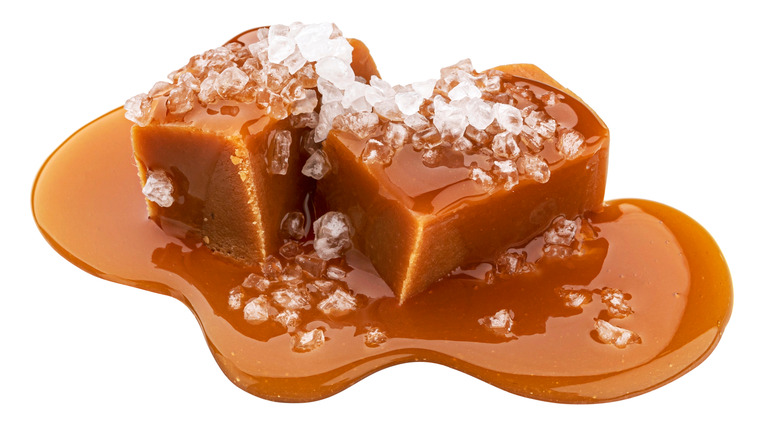 Melting salted caramel candies