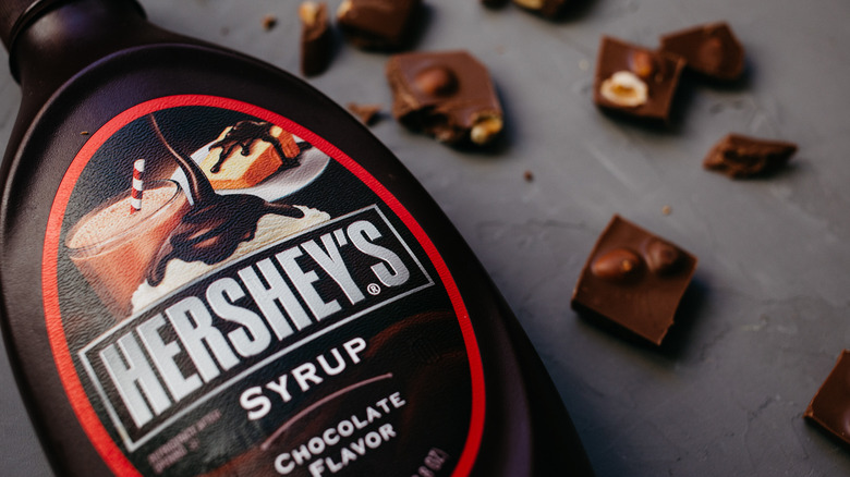 Hershey's chocolate syrup bottle