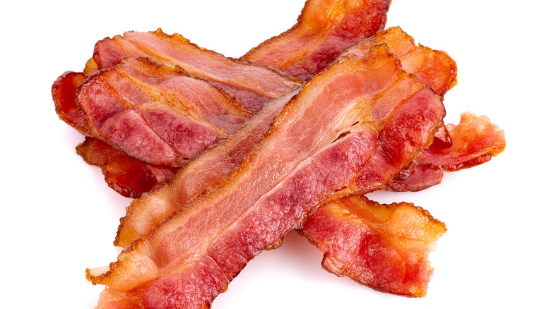 slices of crispy bacon