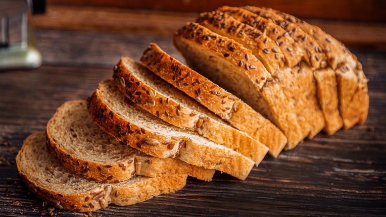 Sliced whole grain bread