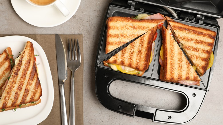 Panini with grilled sandwiches