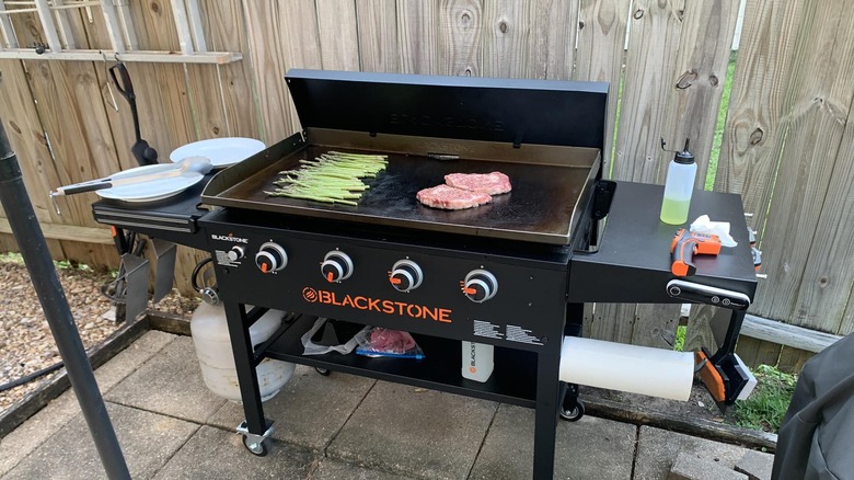 blackstone griddle on patio