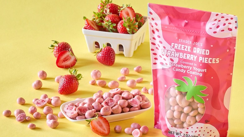 Freeze Dried Strawberry Pieces from Trader Joe's.