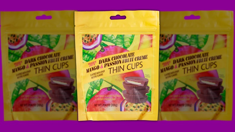 Dark Chocolate Mango & Passion Fruit Creme Thin Cups from Trader Joe's.