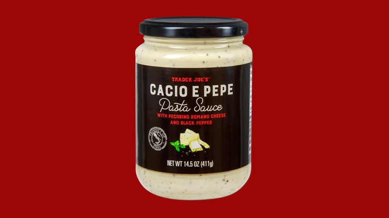 Cacio E Pepe Pasta Sauce from Trader Joe's.