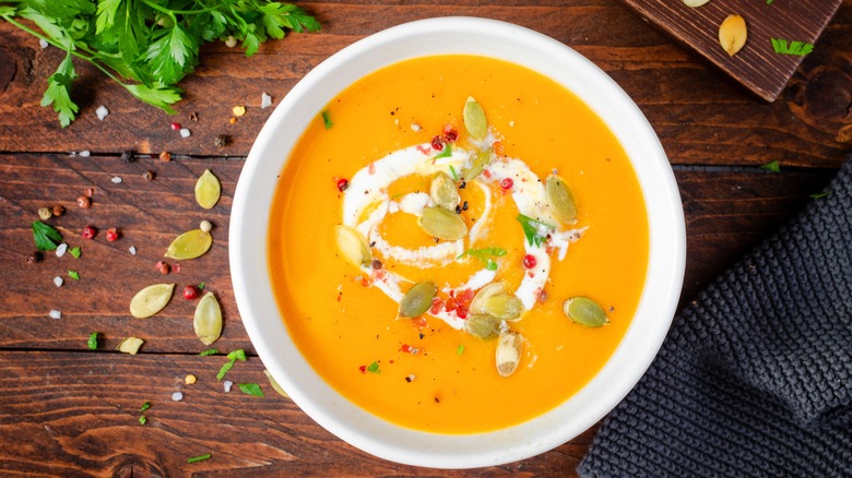 bowl of pumpkin soup