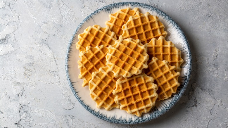 Waffles on a plate