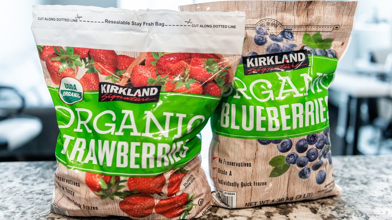 Frozen blueberries and strawberries form Costco