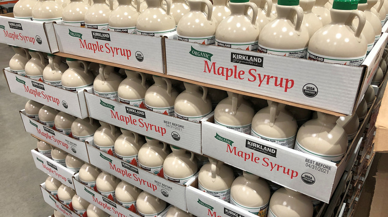 Pallets of Kirkland Signature Organic Maple Syrup