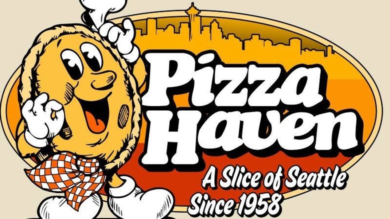 Pizza Haven logo with mascot