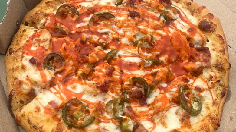 A Domino's Spicy Chicken Bacon Ranch.