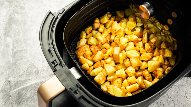 potato pieces in air fryer