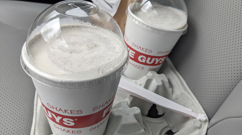 Two milkshakes from Five Guys