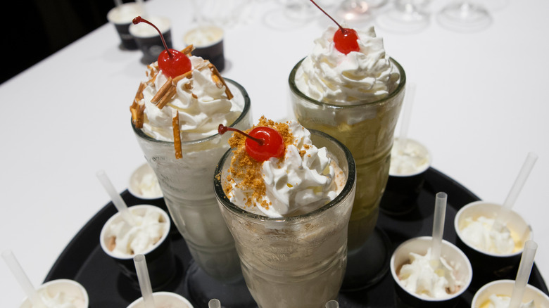 Tray of Steak 'n Shake milkshakes