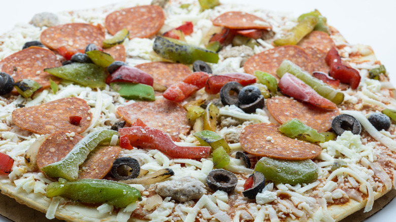 Frozen supreme pizza