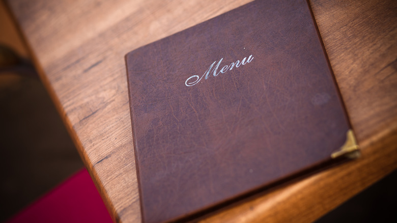 large menu