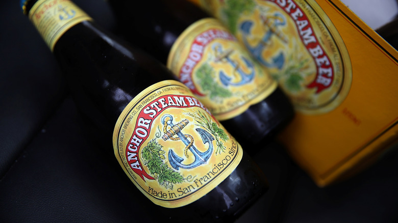 Bottles of Anchor Steam beer