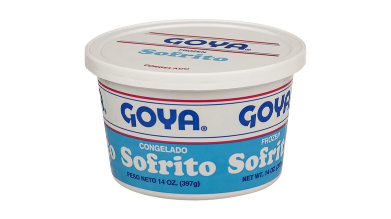 A tub of Goya frozen sofrito