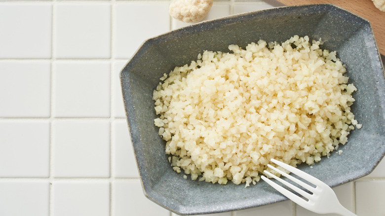 A bowl of cauliflower rice