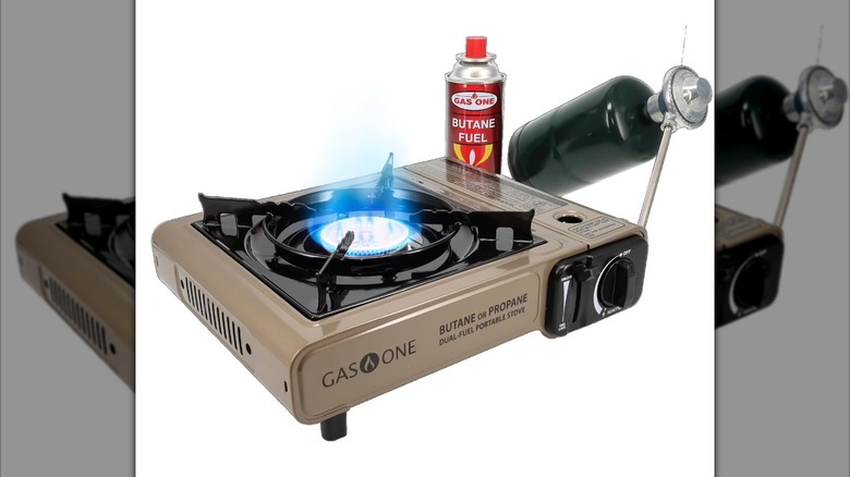 A  GasOne Portable Gas Stove against a white background.