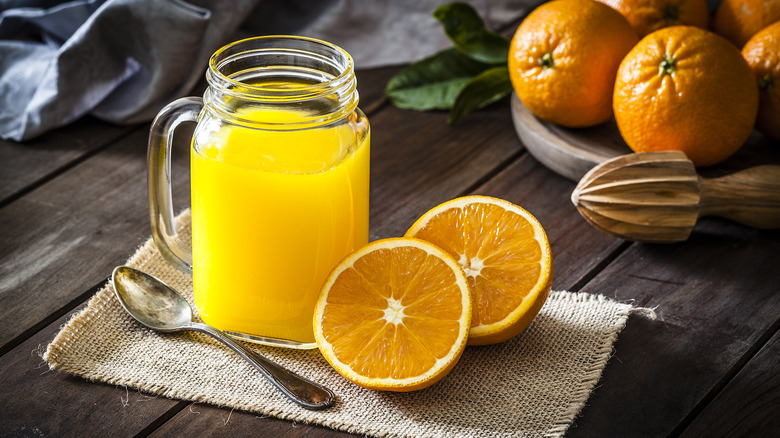 glass of orange juice
