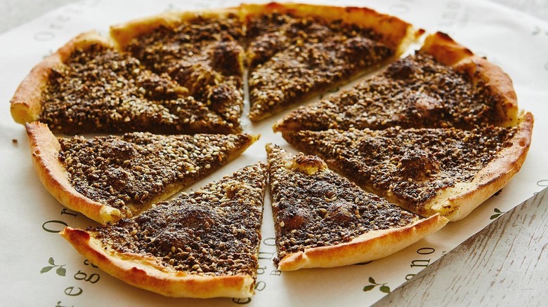 Pizza with zaatar