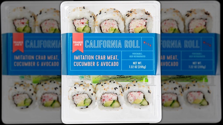 A package of Trader Joe's California Roll.