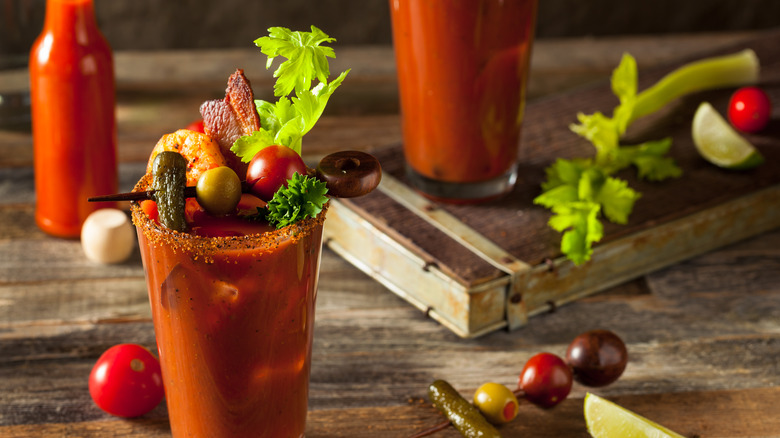 Bloody mary with pickles