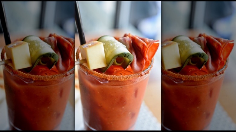 Bloody mary with cheese
