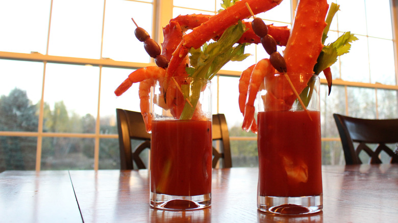 Bloody mary with crab