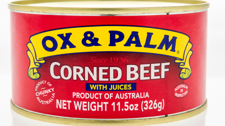 Can of Ox & Palm Corned Beef